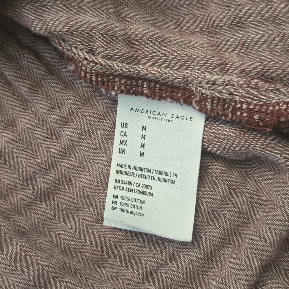 American Eagle Plaid Blouse Sz M - Picture 4 of 5